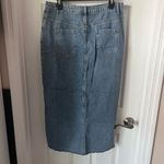 Classic Blue Denim Midi Skirt with Criss Cross Waist Size undefined Photo 4