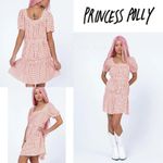 Princess Polly E16 NWT Lux Mini Dress Orange Gingham Size 12 Photo 1