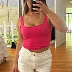 NIKIBIKI  pink scalloped ribbed tank top Photo 0