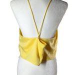 Something New Asymetrical Hem Sleeveless Criss Cross Back Top Size XL Yellow Photo 1