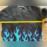 Adika Black and Blue Flame Sweater Photo 4