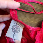 In Bloom Sexy Lingerie Dress Gown Red Lace Skirt Ruffle Medium Floral Baby doll Photo 6