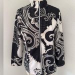 Chico's Zenergy Womens White And Black Paisley Lightweight Jacket-Size 0 Photo 1
