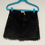 frame denim NWT Black Mini Jean Skirt Photo 5