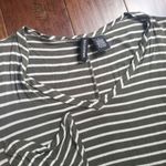 No Comment Green and white tshirt dress longer on sides size small, very soft vneck Photo 5