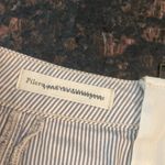 Pilcro and the Letterpress Anthropologie  pinstripe denim skirt Photo 4