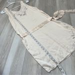 Vintage Silk Dress embroidered floral mini womens Pink (medium) lingerie lounge Photo 6