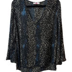 Buddy Love Dot Pattern Blouse Size Large Black Photo 0