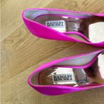 Badgley Mischka  - Cher Crystal Embellished Satin Pumps in Hot Pink & Silver Photo 2