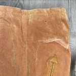 Copper collection leather faux fur lined jacket coat horn type buttons hooded sm Tan Photo 4