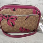 Coach NWT Jamie Camera Bag In Signature Canvas With Pink Bow Print Photo 10