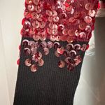 Antonio Melani Elegant Sequin Maroon & Black Sequin 100% Wool Sweater Size Med Photo 6