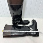 Michael Kors  Fulton Tall Rain Boots Black and brownSize 8 Photo 6
