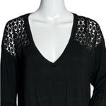 Calvin Klein Swim Cover Up Women Large Black Open Knit Detail Bell Sleeve Travel Photo 3