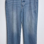 Old Navy  High Rise OG Loose In‎ Lilo Wash Button Fly Jeans Ankle Slit Size 16 Photo 0