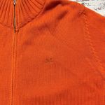 Thomas Burberry zip up sweater cotton size large Orange Photo 1