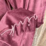PINK - Victoria's Secret Victoria's Secret Pink Velvet Velour Maroon Heritage Sweatpants Soft Pant XL Photo 2