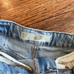 Top Shop Moto Mom Multi Patch Distressed Jean Cut Off Shorts Size Us 2 D0641 Photo 4
