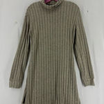 Sweater Dress Long Sleeve Turtleneck Womens Medium Grey Gray Photo 0