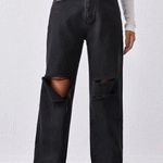 SheIn High-waisted Ripped Baggy Jeans Photo 0