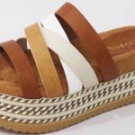 Multi Color Flatform Slide Sandals Brown Size 9 Photo 0