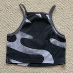 Nike PRO Graphic High Neck Logo Tank Top Size Medium Black Grey Halter EUC Photo 5