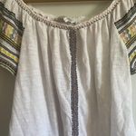 Lucky Brand White Terry Cloth Embroidered Top Photo 5