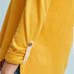 Anthropologie  Akemi‎ + Kin sylvie pointelle yellow roll sleeve Size Medium Photo 3