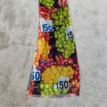 ZARA Ruched Mesh Maxi Dress Strappy Sleeveless Fruit Stand Print Colorful Size S Photo 9