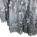 Alice McCALL Ziggy Star Silver Floral Lace Mesh Fringe Long Sleeve Romper US 6 Photo 7