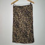 Good American Sand Zebra Animal Print Bias Midi Skirt Size Medium Photo 6