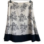 Sherry Taylor Skirt Women L‎ Tan Black Floral Cottage Workwear Earthy Boho Chic Size L Photo 0