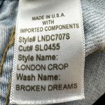 SLVRLAKE London Crop Jeans High Rise Straight Leg Distressed Broken Dreams 25x27 Blue Size 25 Photo 5