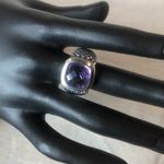 MICHAEL DAWKINS Starry Night Faceted Purple Amethyst Sterling Silver Ring Sz 9 Photo 14