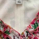 Dress Barn  Dress Floral Garden Ruffled V-Neck Sleeveless Smocked Waist Size 8 Photo 1