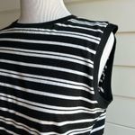 American Holic Black and White Striped Sleeveless Top Large Photo 4