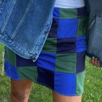 green and blue patchwork skirt Photo 0