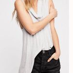 Free People Waffle Knit Cowl Neck Swing It Tunic Tank Top Photo 2