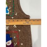 Hampshire Studio SNOW Women's Brown Snowman Ugly Christmas Sweater Vest Size M Size M Photo 10