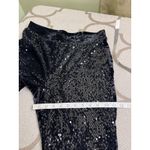 CHICO'S Holiday Velvet Black Sequins & Panne Tapered Ankle Pants, Size .5 (6) Photo 3