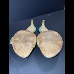 Kate Spade  Silk Metallic Floral Preppy Designer Classic Slip On Sandal Heels 8AA Photo 4