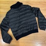 AQUA Women’s Black Puffer Down Bomber Jacket Size Large Photo 6