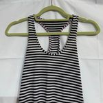 Lululemon Black Striped Razorback Tank Sz 4 Photo 2