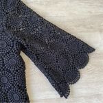 KLD Signature  Boutique Black Lace Lined Dress with Sleeves Medium Photo 3