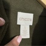  Military Embellished Cardigan Jacket Olive Green Size Medium‎ Chico's 1 Photo 7