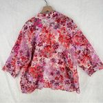 Elementz  Woman Sheer‎ Burnout Floral Lace Button Front Collared Shirt 3X Photo 8