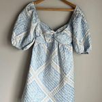 NEW En Saison Quilted Scarf Print Dress Blue Size XS Photo 3