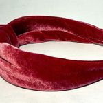 Velvet Knotted Headband Burgundy Pink Photo 3