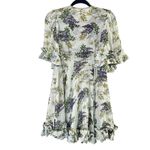 NWT ByTiMo Ruffle Chiffon Wallpaper Floral V Photo 4