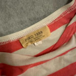 Piko  1988 short sleeve pink and white stripe top size S Photo 2